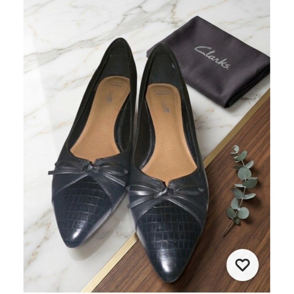 Clark’s Black Leather Size 9.5 Heels